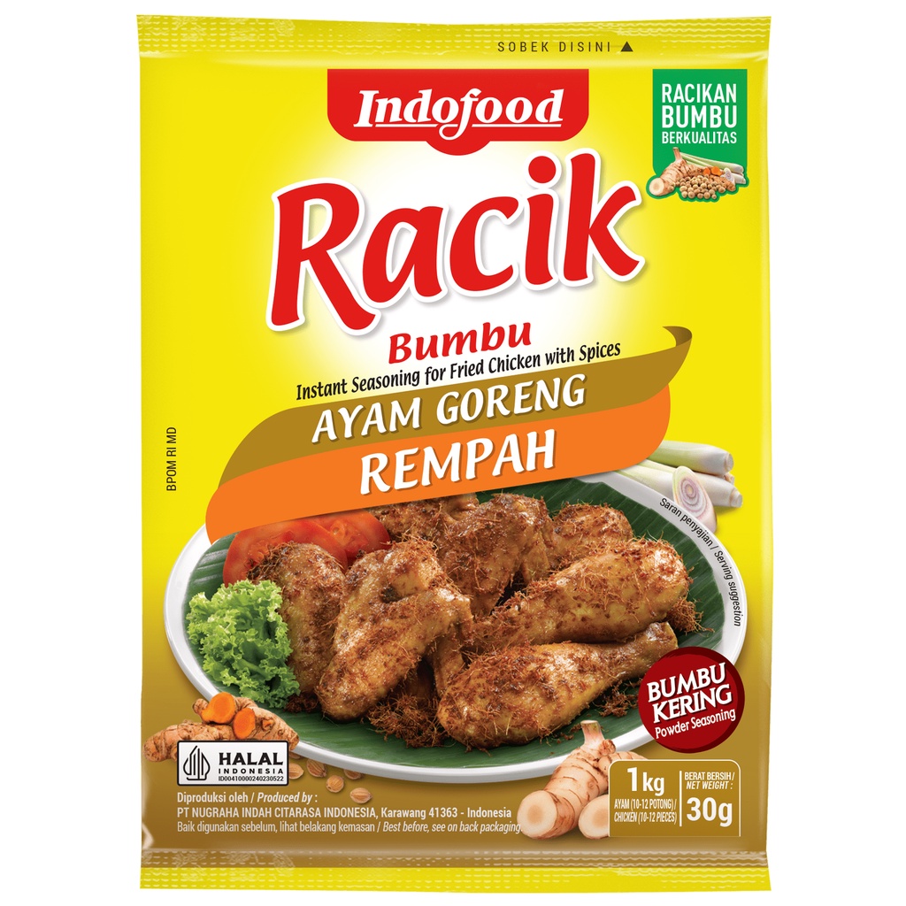 Indofood Bumbu Racik Ayam Goreng Rempah 30 Gr- 009842 | Manna Kampus